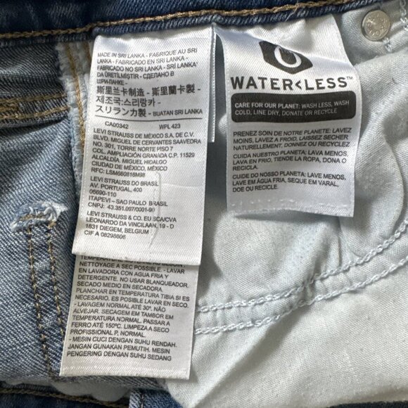 Levi's Women's Jeans Sz 26 721 High Rise Skinny Ankle Stretch Heart embroidery - Picture 10 of 12